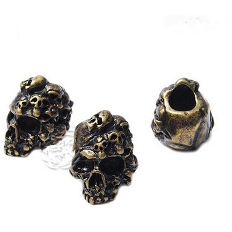 EDC нож подвесные бусины металлические подвески череп для Паракорда Аксессуары