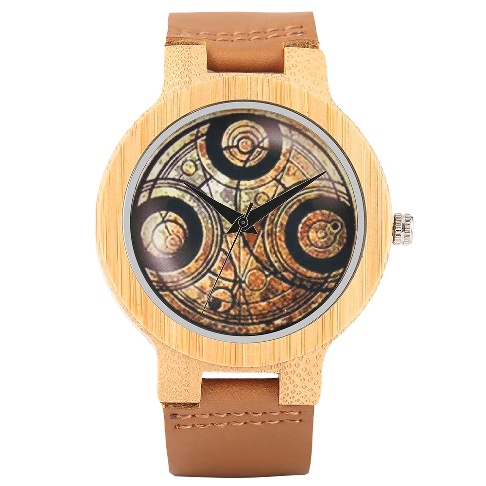 

Handmade Bamboo Wrist Watch Simple Novel Wooden Mens Watches Genuine Leather Band Strap Sport Nature Wood Quartz Watch for Girl