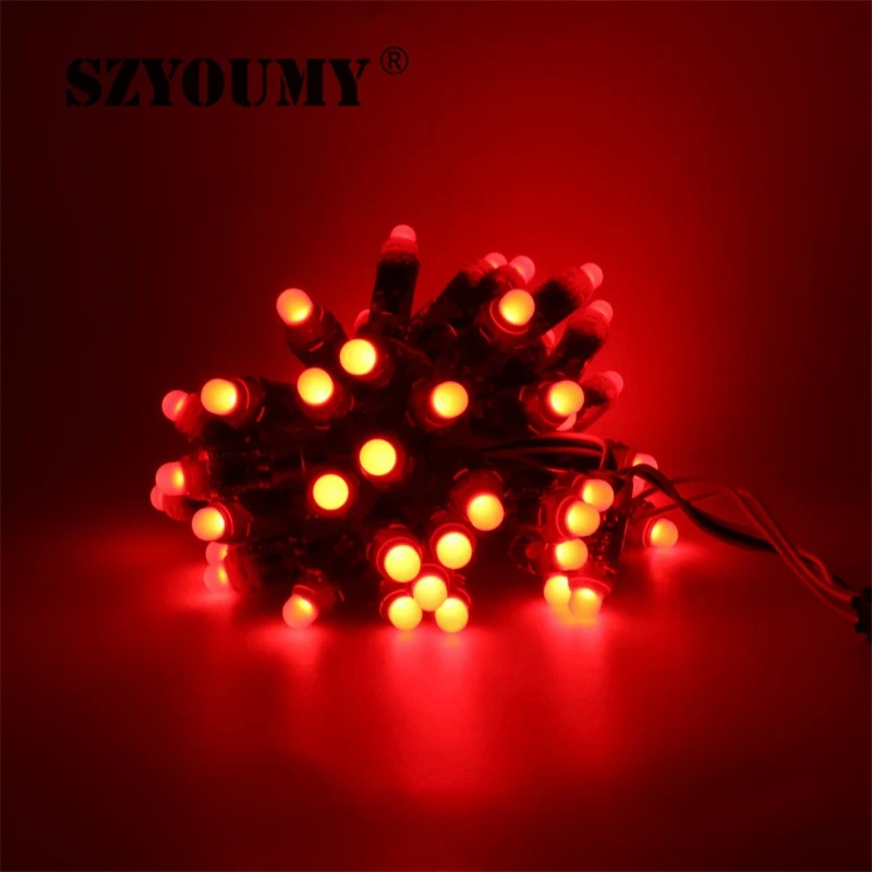 SZYOUMY DC5V WS2811 IC светодиодный модули Строка свет 12 мм Полный Цвет IP68 Водонепроницаемый реклама светодиодный пикселей огни+ светодиодный контроллер