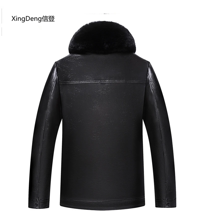 XingDeng теплая зимняя куртка из искусственной кожи для мотоцикла мужская длинная