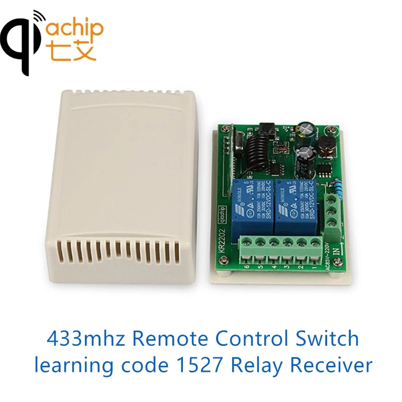 QIACHIP 2CH AC 110 V 220 433 мГц Беспроводной удаленного Управление переключатель релейный