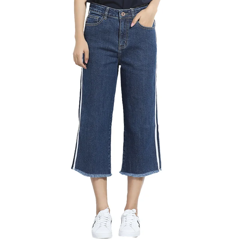 LEIJIJEANS Новое поступление весенние размера плюс в полоску по бокам с кисточками