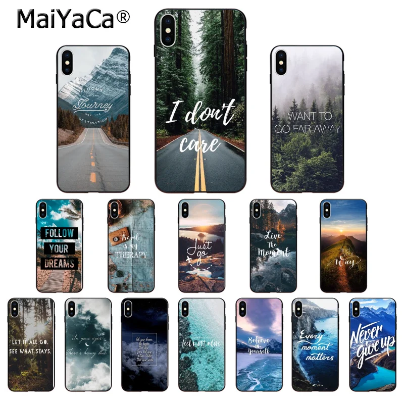 MaiYaCa путешествие на морском пляже цитаты ТПУ чехлы для мобильного телефона из