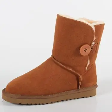 Ботильоны; женская обувь; zapatos mujer botas; обувь в австралийском стиле; женские ботинки; зимние ботинки для дождливой погоды; кожаные ботинки размера плюс; bot - Цвет: 03 tan
