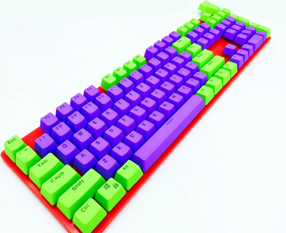 104 клавиш EVA фиолетовый PBT колпачки для с подсветкой раскладка ANSI OEM профиль