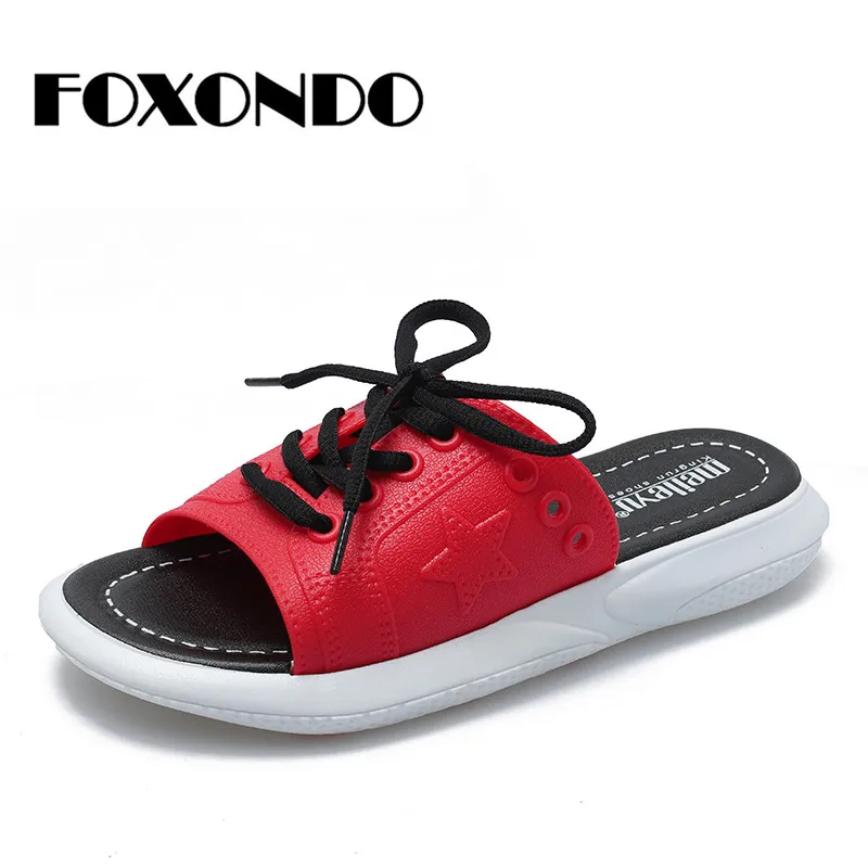 FOXONDO 2019 Лето Для женщин Босоножки на платформе женская обувь белые женские