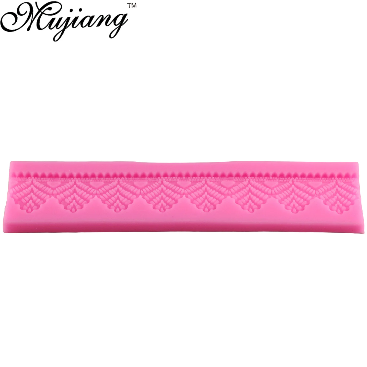 Mujiang DIY цветок лист силиконовый кружевной коврик помадка торт границы формы