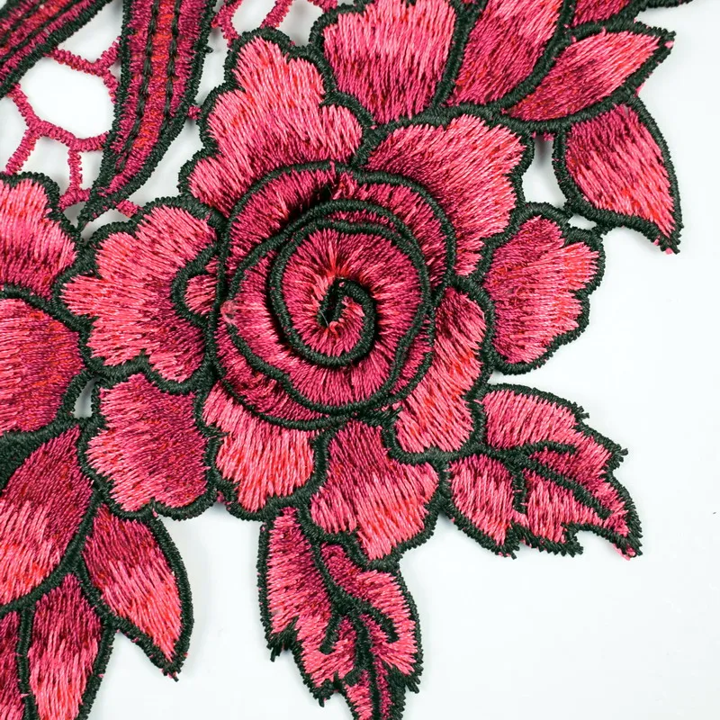 Роскошная плетеная цветная кружевная ткань с блестками воротник лентой