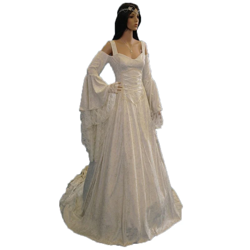 Женское винтажное платье принцессы в стиле ренессанс готическое пол