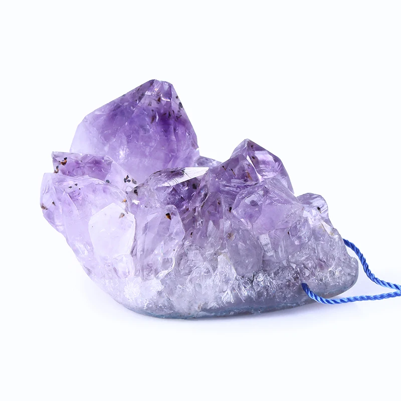

Semi-precious stones, Jewelry accessories, birthday gift,Fashion Amethyst Druzy Pendant Bead,55x37x33mm,59.1g