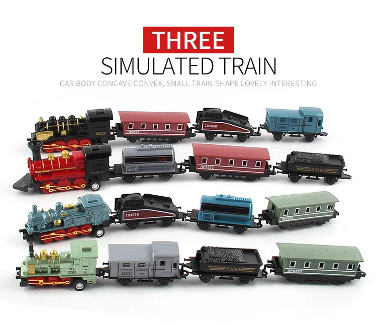 Паровоз комплект подвижного состава игрушки мини 4/5 шт Diecasts металлического сплава Классические игрушки для детей Обучающие Рождественский подарок