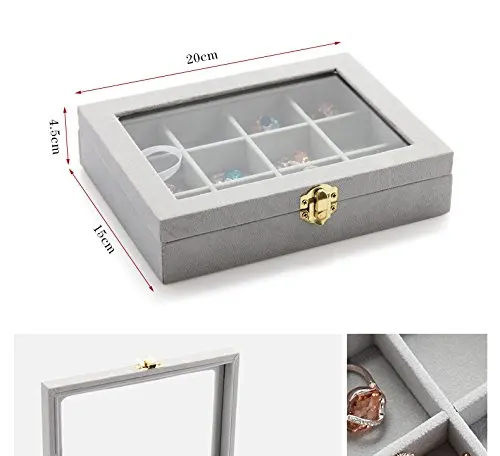Бархатный органайзер для ювелирных изделий 12 Ячеек|holder earrings|earring storagejewelry ring display |