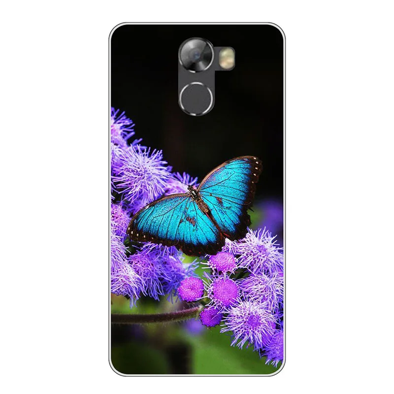 Мягкий окрашенный чехол для Wileyfox Swift 2X силиконовая задняя крышка Бабочка Funda Swift2X