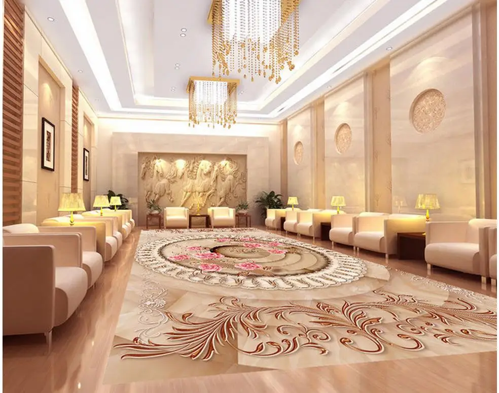 3d обои из ПВХ мрамор абстрактное кольцо европейский стиль 3D напольное покрытие