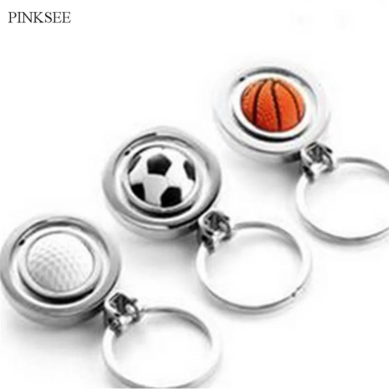 PINKSEE Sports Style Football Keychain Metal Keyring Gift Souvenirs Unisex Silver Color Key Chain Jewelry Accessories | Украшения и