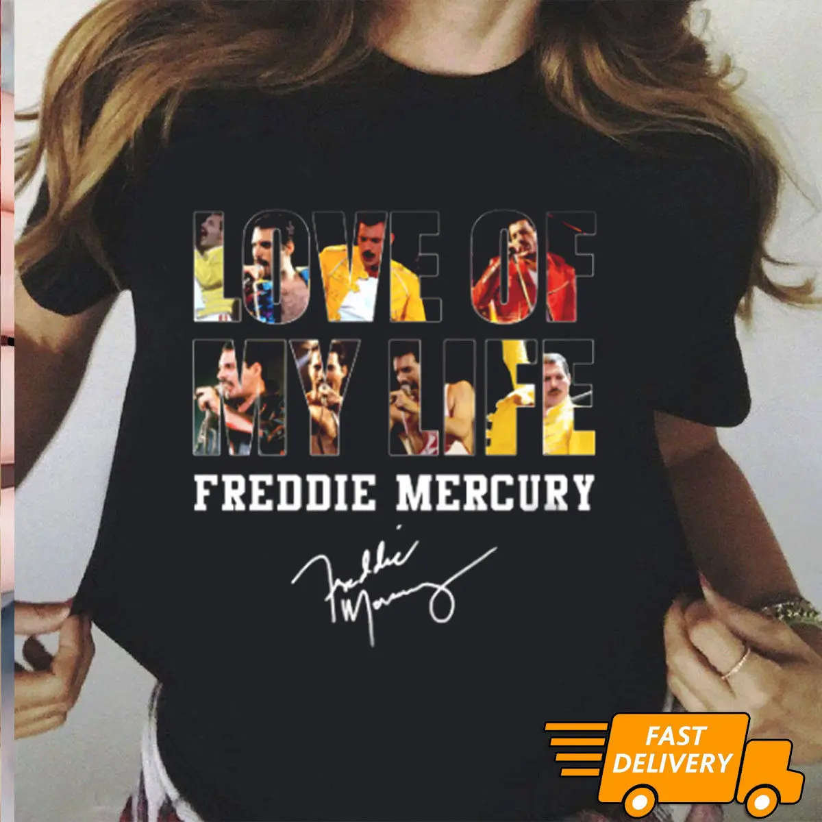 Freddie Mercury Love Of My Life женская футболка с надписью черная размер S 3XL летняя Мужская