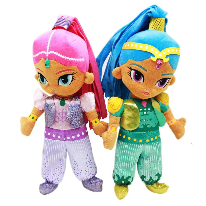 2 шт./лот 25 см мягкие мерцающие Мягкие и плюшевые куклы модные Shinne sister игрушки куклы для девочек и мальчиков подарки - Цвет: 2 color mix