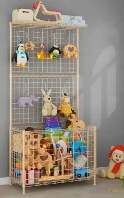 Children's toy collection rack. Living room gym equipment rack. Corner shelf of storage rack..