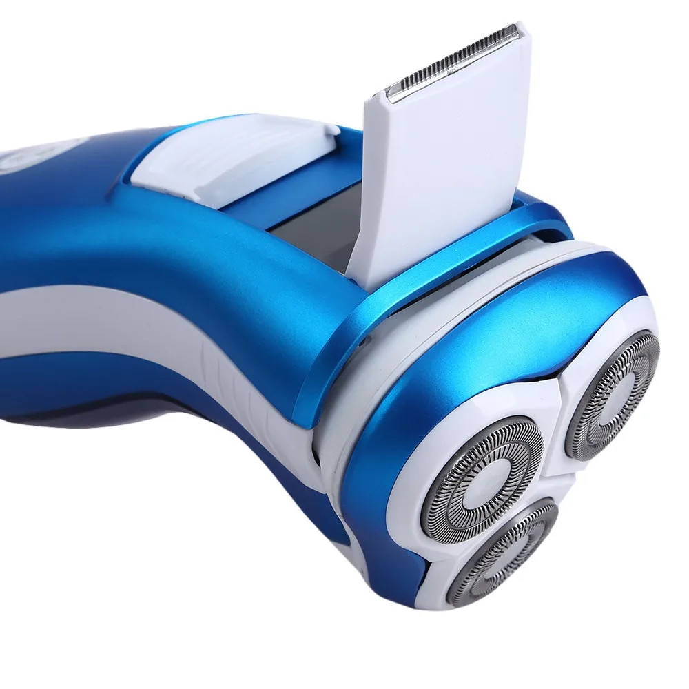 Перезаряжаемая бритва kemei KM 5880 Мужская для ухода за лицом 3D с тремя лезвиями|3d