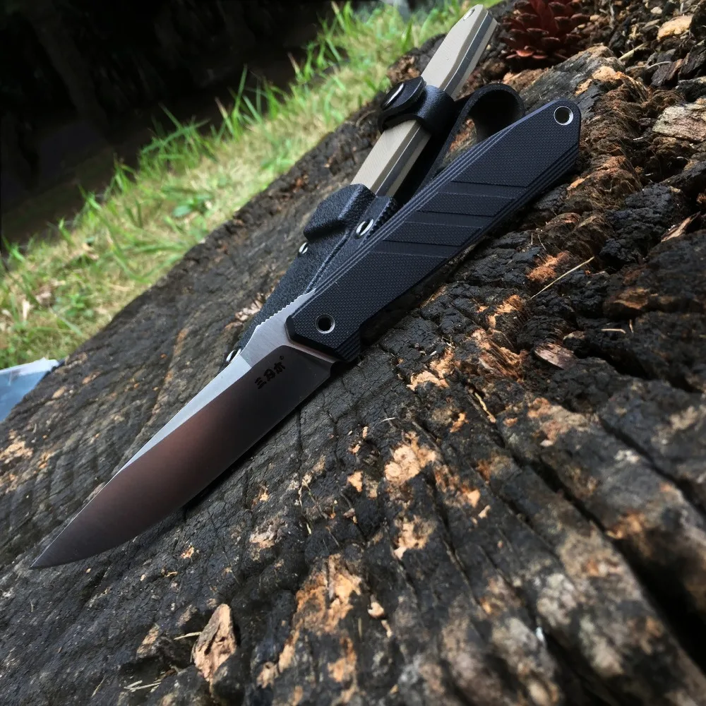 Sanrenmu S758 нож с фиксированным лезвием с оболочкой 8Cr13MoV лезвие G10 Ручка edc Открытый Отдых Охота выживания тактический рыболовный инструмент