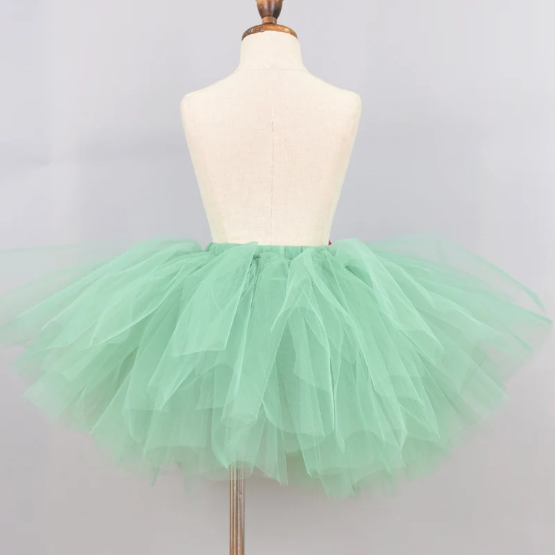 Solid Sage Green Fluffy Tutu Skirt for Girls Baby Birthday Party Kids Dance Ballet Costume Performance Tulle | Детская одежда и
