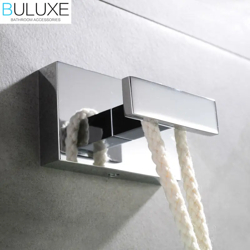 BULUXE латунные аксессуары для ванной комнаты настенная вешалка хромированный
