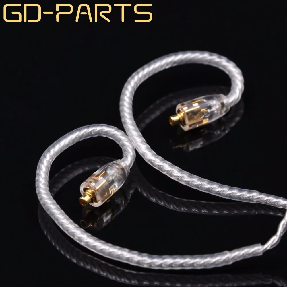 GD PARTS Hand Braid MMCX кабель для наушников телефона SE215 SE425 SE535 SE846 Hifi Silver OCC PVC провод