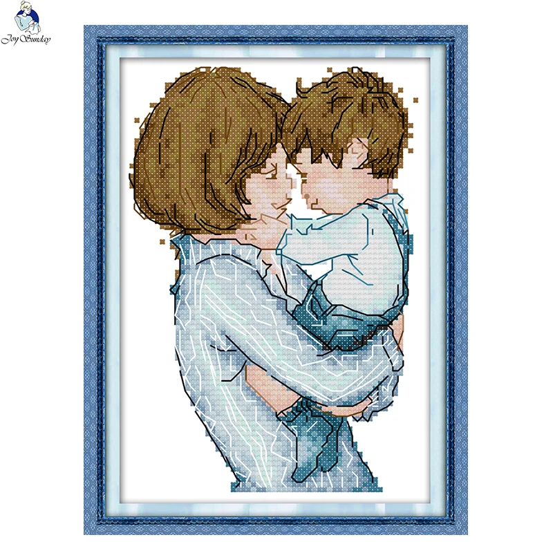 Вышивка крестиком JoySunday наборы вышивка девушка мама ребенок дочь фигурка 14CT 11CT
