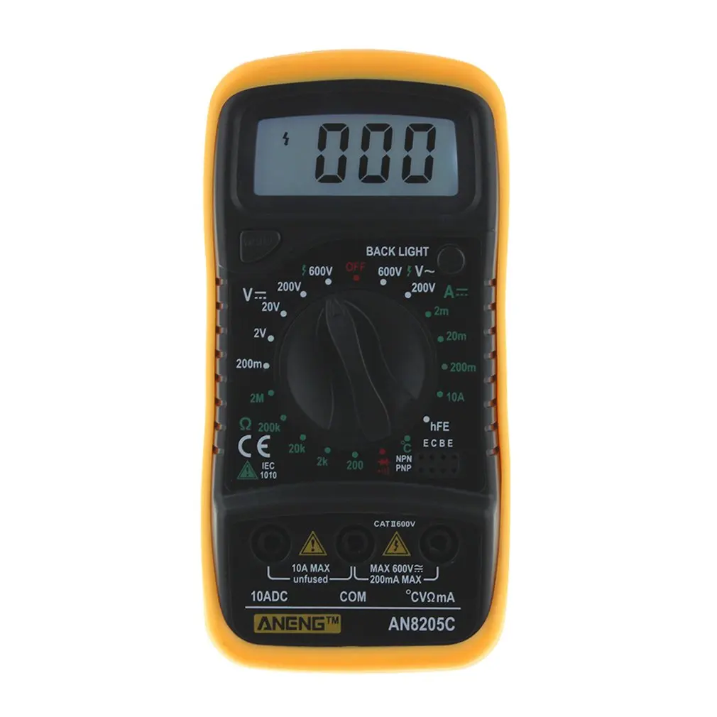Профессиональный цифровой мультиметр AN8205C ЖК дисплей AC/DC термометрический