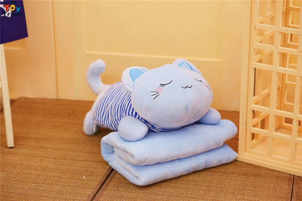 Котенок кошка плюшевые кошки портативные игрушечные детские куклы для малышей душ автомобиль кондиционер путешествия одеяло офис ворс ковер подарок на день рождения