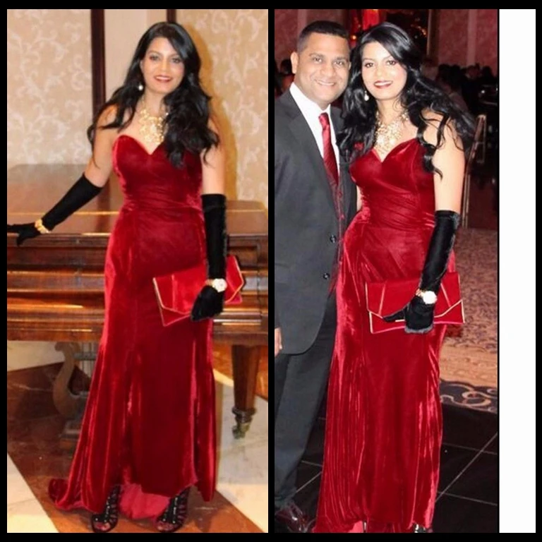 2017 платье Русалочки бордового цвета для выпускного вечера бархатное с открытыми