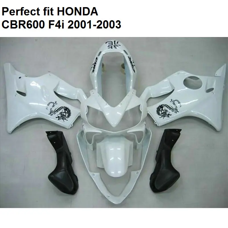 Обтекатель из АБС-пластика для Honda CBR 600 F4i 01 02 03 белый комплект обтекателей CBR600 2001