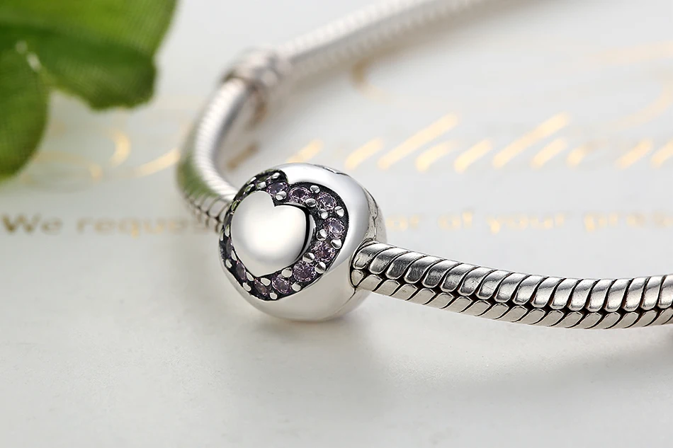 Belawang Талисманы Fit Pandora Браслеты DIY Аутентичные стерлингового серебра 925 Розовый Кристалл Шарм украшения из бисера Интимные аксессуары