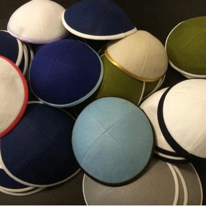 Льняная атласная сырая шелковая Роскошная еврейская кипа YARMULKE KIPPOT | Аксессуары