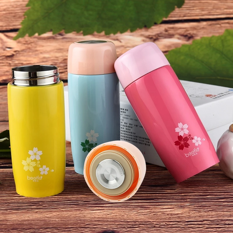 Жук 300ml Mini кружка термос чашка термосы дорожный для кофе изоляции 304