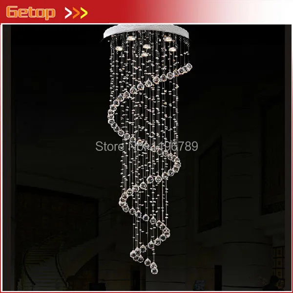 Новое Поступление Современная хрустальная люстра светильник для лестницы