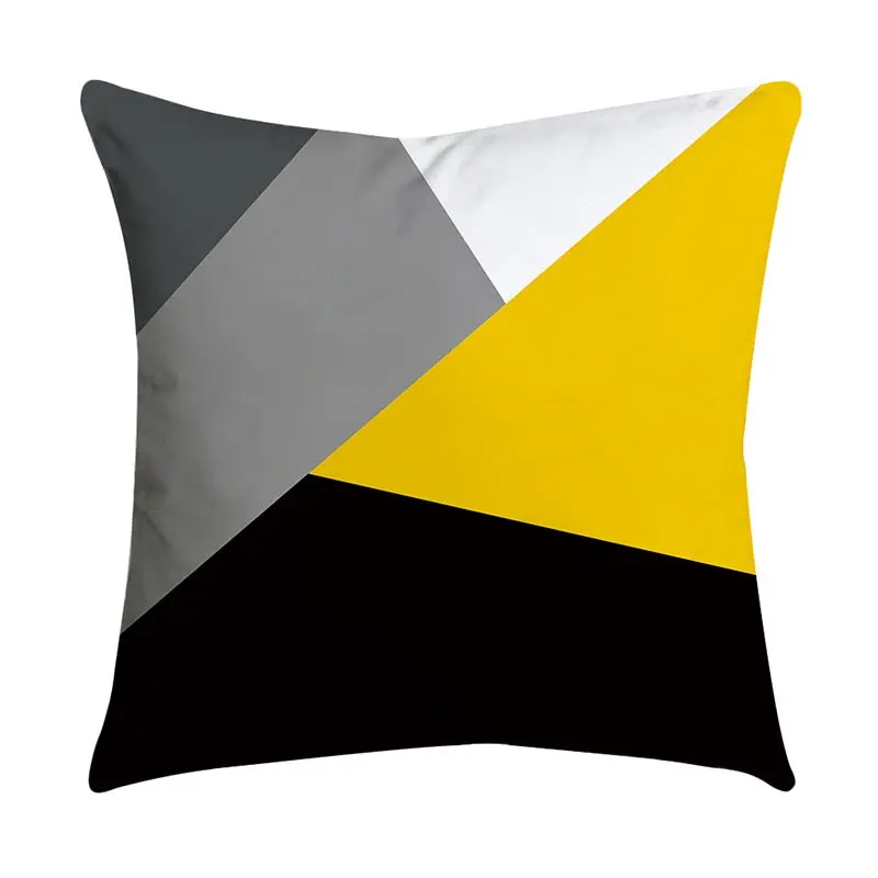 pillowcase -H Абсолютно лист ананаса желтая наволочка квадратная льняная подушка для кровати наволочка высокого качества - Color: pillowcase -H