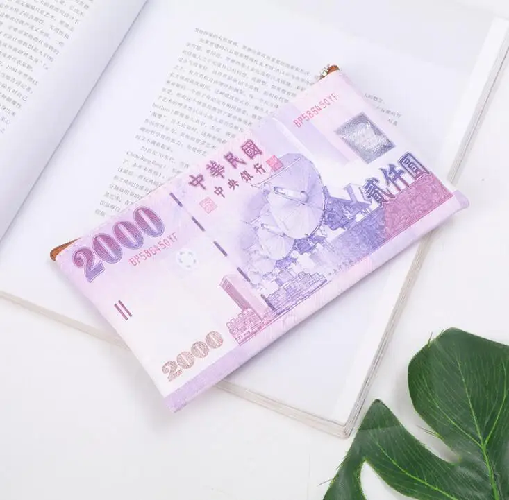 Длинный кошелек с рисунком валюты, кошелек для монет на молнии, кошелек для хранения, посылка, доллар, Стерлинговое Серебро, евро, рубль, стильный кошелек - Цвет: 3
