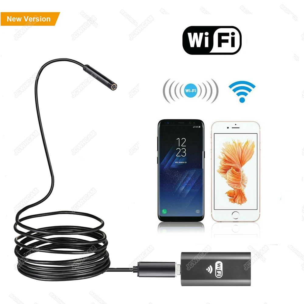

Черный 8 мм Объектив WIFI эндоскоп камера для iPhone 2 м змеиная трубка USB труба осмотр эндоскоп бороскоп для Android планшетный ПК Cam