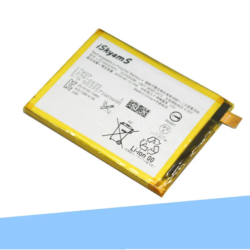 ISkyamS 1x3430 мАч LIS1605ERPC Сменный аккумулятор для смартфона Sony E6883 Z5P Dual E6853 Z5 Premium Z 5 Plus +