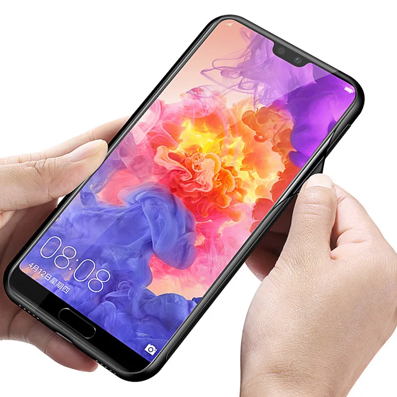 P20 Pro Tempered Glass Back Cover For Huawei Mate 20 Lite 20X Soft TPU Silicone Edge Phone Case |