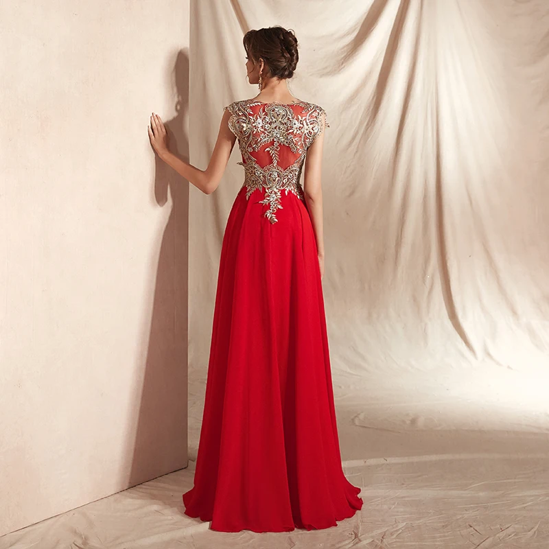 Женское шифоновое платье без рукавов Forevergracedress длинное вечернее большого