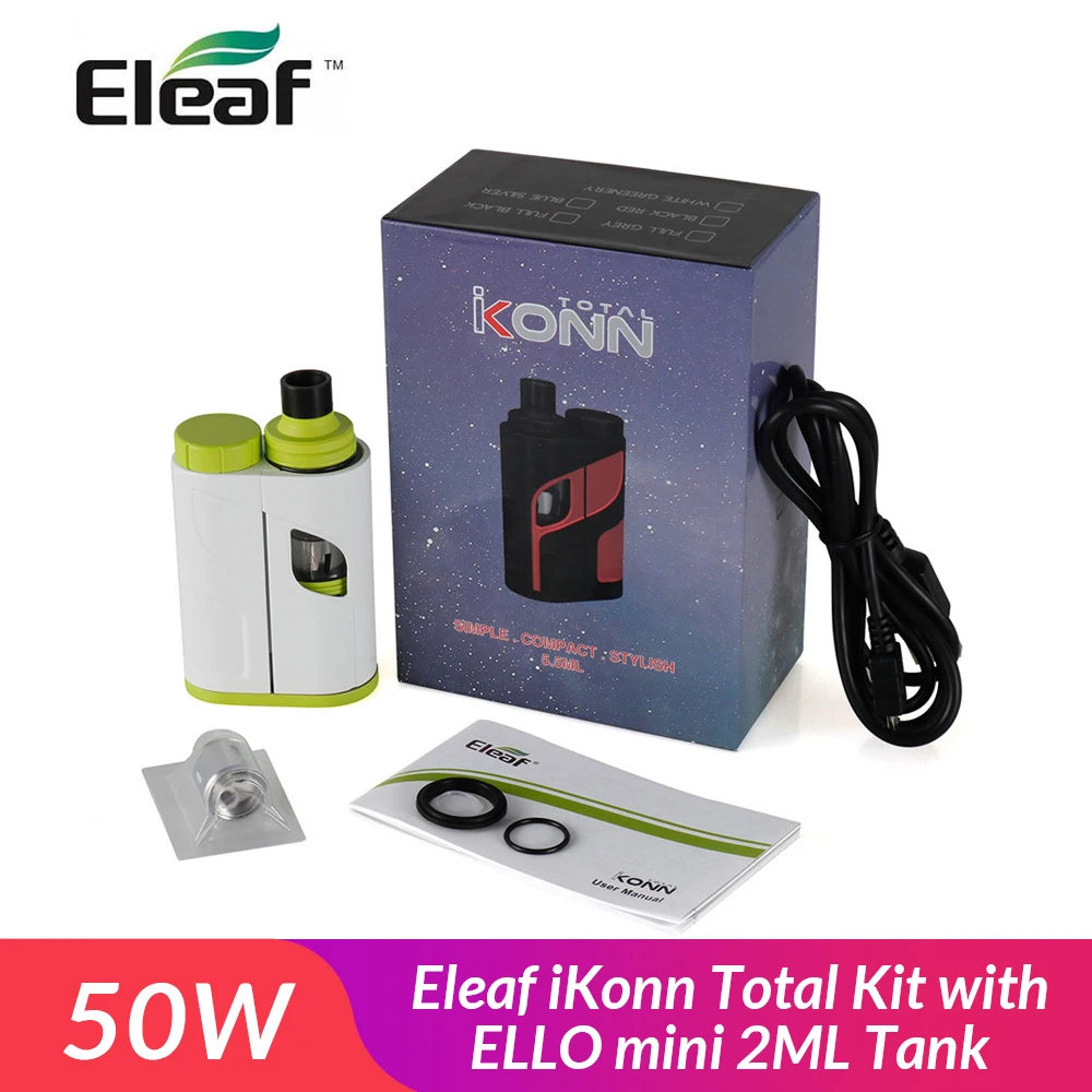 США/Русский Оригинальный Eleaf iKonn всего с Элло мини 2 мл бак 50 Вт Выход полная
