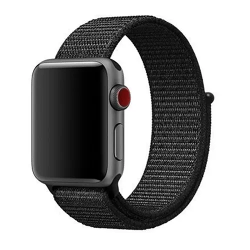 Спортивные нейлоновая петля, ремешок для наручных часов Apple Watch 4 44 мм 40 мм из мягкого нейлона и шифона со вставками в полоску, из дышащего материала, отлично подходит для замены ремешков ремешок для наручных часов Iwatch, Series3/2/1 38 мм 42 мм - Цвет ремешка: Whole black