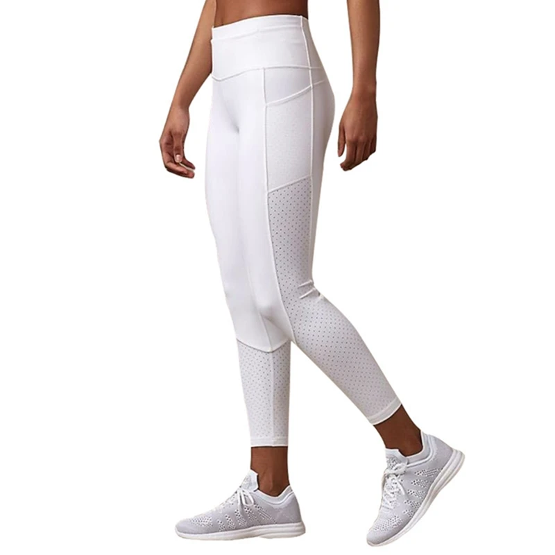 Women Yoga Pant Breathable Fitness High Elastic Waisted Butt Lifting Mesh Quick Dry Sports Running Gym Skinny Pants | Спорт и