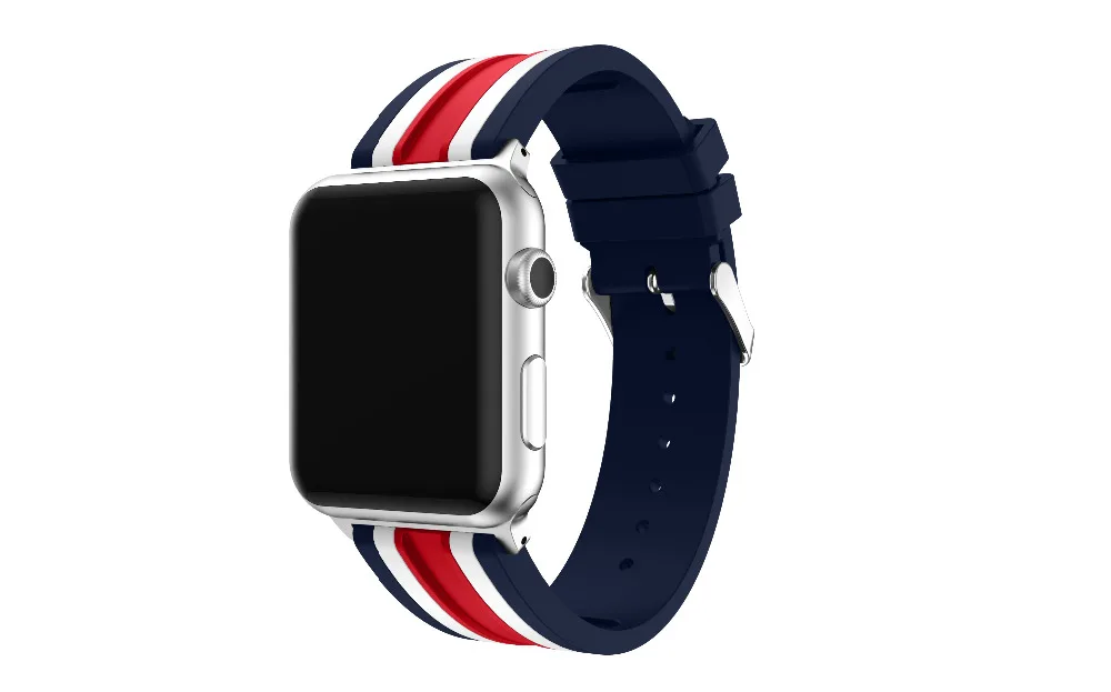 Osrui силиконовый ремешок для спортивных часов для Apple Watch, версии 4 полосным 44 мм 40 мм, correa, наручных часов iwatch серии 4/3/2/1 42 мм/38 мм браслет на запястье с резиновой лентой