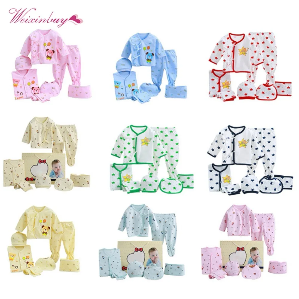 

WEIXINBUY Newborn Baby Clothing Set Fashion 100% Cotton Infant Underwear Baby Boys Girls Suits Set Clothes For 0-3M
