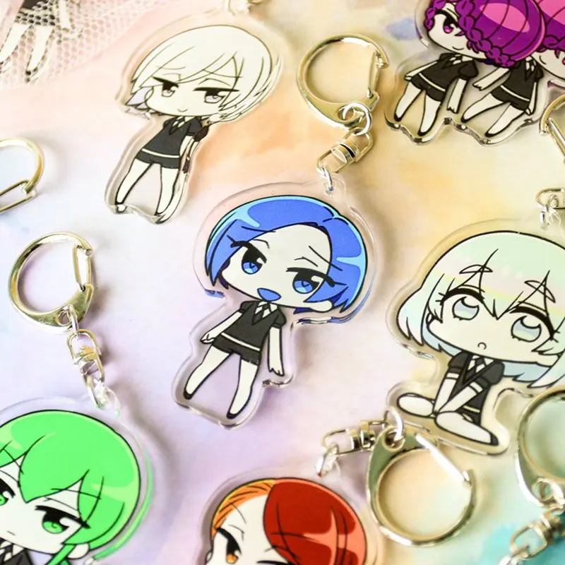 Anime Houseki No Kuni Acrylic Toys Figure Phosphophyllite Keychains Cosplay Keyrings Bort Cars Bags Pendants Key Chains |