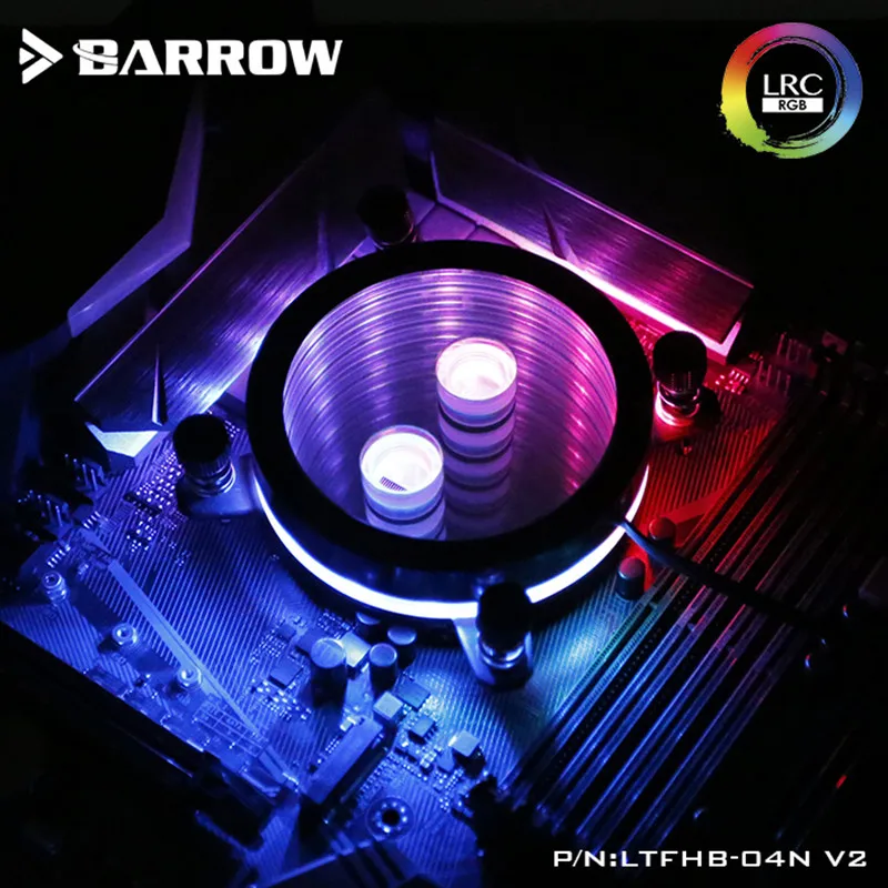 Barrow LTFHB-04N-V2, per Intel Lga115x CPU Water Blocks specchio estremo, LRC RGB v2 acrilico microtaglio Microwaterway