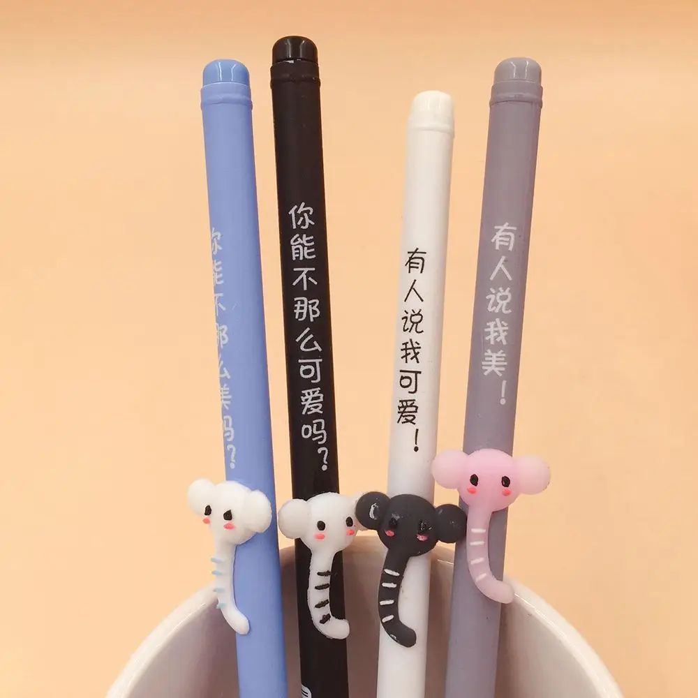 Kawaii Elephant мультипликационная гелевая ручка Pen 0 5 мм гелевые чернила черный цвет